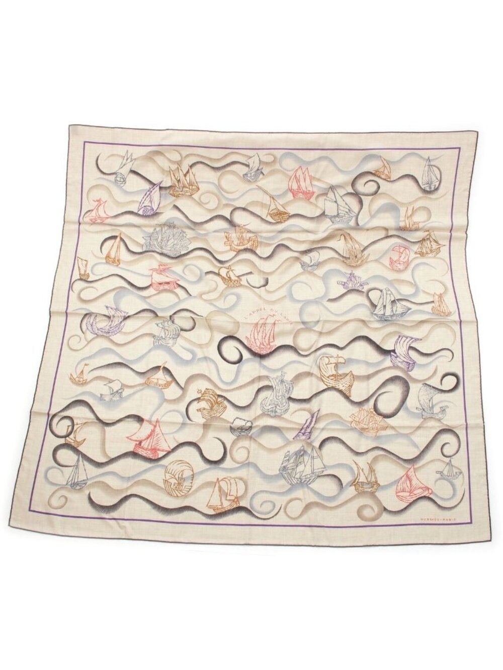 Hermes Carre Geant 140 Cashmere Silk L'Arpels du Large Call of the Sea All Over